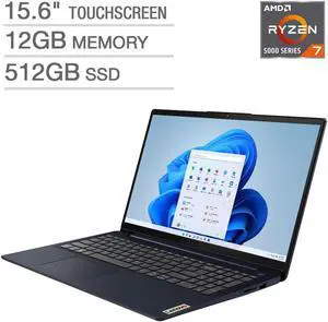 Lenovo IdeaPad 3 15.6" Touchscreen Laptop - AMD Ryzen 7 5825U - 1080p - Windows 11 - Abyss Blue 12GB Memory 512GB SSD 82RN000YUS Lenovo IdeaPad 3 15.6" Touchscreen Laptop - AMD Ryzen 7 5825U - 1080p - Windows 11 - Abyss Blue 12GB Memory 512GB SSD 82RN000YUS