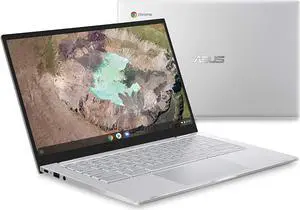ASUS Chromebook C425 Clamshell Laptop, 14" FHD 4-Way NanoEdge, Intel Core m3-8100Y Processor, 4GB RAM, 128GB eMMC Storage, Backlit KB, Silver, Chrome OS, C425TA-AS348F