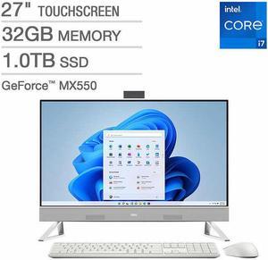 Dell Inspiron 27 7000 Series AllinOne Touchscreen Desktop  12th Gen Intel Core i71255U  GeForce MX550  1080p  Windows 11 i77107126WHTPUS PC Computer