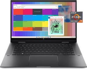 HP Envy x360 Convertible 15-inch Laptop, AMD Ryzen 7 5825U Processor, AMD Radeon Graphics, 8 GB RAM, 512 GB SSD, Windows 11 Home (15-eu1026nr, Nightfall Black Aluminum)
