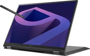 LG gram (2022) 16T90Q 2-in-1 Tablet Laptop, 16" (2560 x 1600) IPS Display, Intel Evo 12th Gen i7 1260P Processor, 16GB LPDDR5, 2TB NVMe SSD, FHD Webcam, WiFi 6E, Thunderbolt 4, Windows 11, Black