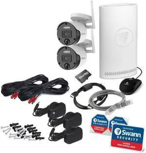 Swann 1080p 4-Channel 2-Camera Wi-Fi NVR Security System with Controllable Spotlights & Sirens w/ 1TB HDD SWNVK-500KH2-US