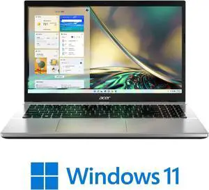 Acer Aspire 3, 15.6" Full HD Display, 12th Gen Intel Core i5-1235U, Intel Iris Xe Graphics, 8GB DDR4, 256GB NVMe SSD, Silver, Windows 11 Home, A315-59-53ER
Notebook Laptop