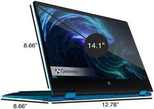 Gateway 14.1" 2-in-1 Elite Notebook, FHD, Intel Core i5-1035G1, 256GB SSD, 8GB RAM, THX Spatial Audio, 2MP Camera, HDMI, Stylus Included, Windows 11 Home, Blue Laptop