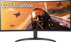 LG 34WP60C-B 34-Inch 21:9 Curved UltraWide QHD (3440x1440) VA Display with sRGB 99% Color Gamut and HDR 10, AMD FreeSync Premium and 3-Side Virtually Borderless Screen Curved QHD Tilt