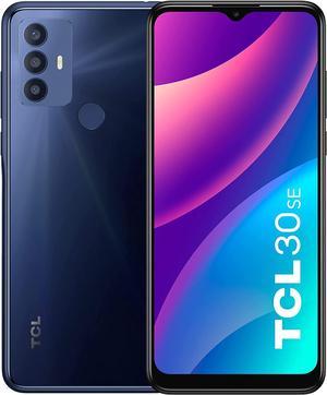 TCL 30 SE Unlocked Cell Phone, 128GB ROM + 4GB RAM Android Phone, 6.52" HD Display Cell Phone, Smartphone with 50MP AI Triple-Camera, 5000mAh Battery, US Version Mobile Phone, TCL Phone, Atlantic Blue