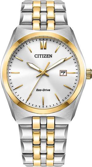 Citizen Eco-Drive Corso Men's Watch, Stainless Steel, Classic, Two-Tone BM7334-58B