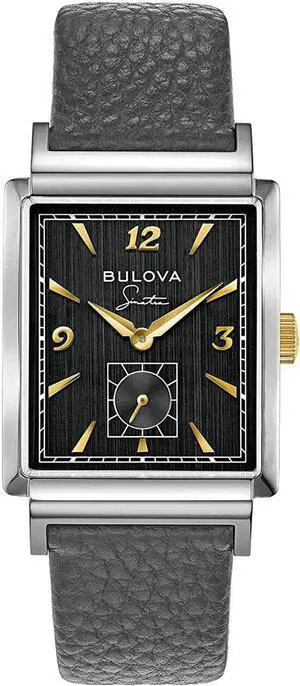 Bulova Men's Frank Sinatra My Way Leather Strap Watch 98A261