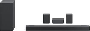 LG - 5.1.2 Channel Soundbar with Wireless Subwoofer, Dolby Atmos and DTS:X - Black