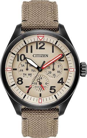 Citizen Eco-Drive Garrison Mens Watch, Stainless Steel with Nylon Strap, Field Watch