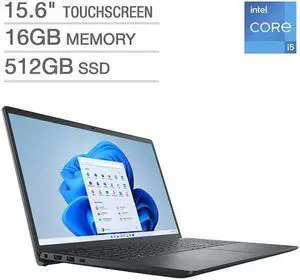 Dell Inspiron 15.6" Touchscreen Laptop - 13th Gen Intel Core i5-1335U - 1080p - Windows 11, Black Notebook 16GB RAM 512GB SSD