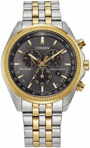 Citizen Eco-Drive Sport Luxury Perpetual Chronograph Stainless Steel Quartz Men's Watch