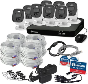 Swann - Enforcer 8 Channel, 8 Camera Indoor/Outdoor, Wired 1080p 1TB HD DVR Security System with 1-Way Audio over Coax Swann - Enforcer 8 Channel, 8 Camera Indoor/Outdoor, Wired 1080p 1TB HD DVR Security System with 1-Way Audio over Coax