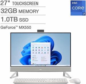 Dell Inspiron 27 7000 Series AllinOne Touchscreen Desktop  13th Gen Intel Core i71355U  GeForce MX550  1080p  Windows 11 PC Computer 32GB RAM 1TB SSD i77207173WHTPUS