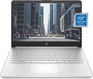 HP 14 inch Laptop, Intel Pentium Silver N5030 Processor, Intel UHD Graphics, 128 GB SSD, Windows Window 11 in S Mode (14-dq0090nr, Natural Silver)