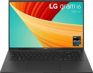 LG gram 16 Lightweight Laptop, Intel 13th Gen Core i7 Evo Platform, Windows 11 Home, 32GB RAM, 2TB SSD, Black