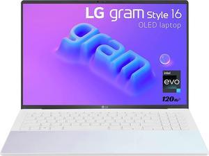 LG gram Style 16 OLED Laptop Intel 13th Gen Core i7 Evo Platform Windows 11 Home 32GB RAM 1TB SSD Dynamic White