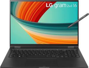 LG gram 16 2in1 Lightweight Laptop, Intel 13th Gen Core i7 Evo Platform, Windows 11 Home, 16GB RAM, 512GB SSD, Black