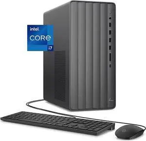 HP Envy Desktop, 12th Gen Intel Core i7-12700, 16 GB RAM, 512 GB SSD & 1 TB SATA Hard Drive, Windows 11 Pro, Wi-Fi & Bluetooth, Wired Keyboard & Mouse, Pre-Built PC Tower (TE01-3022, 2022)