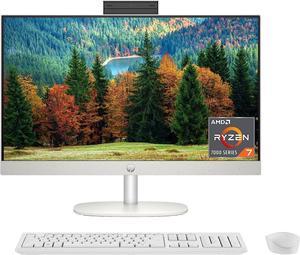HP 23.8 inch All-in-One Desktop PC, FHD Display, AMD Ryzen 7 7730U, 16 GB RAM, 512 GB SSD, AMD Radeon Graphics, Windows 11 Home, 24-cr0090 (2023)