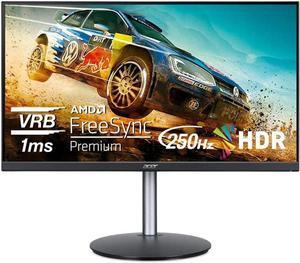 Acer Nitro 24.5" Full HD 1920 x 1080 PC Gaming Monitor | AMD FreeSync Premium | Up to 250Hz Refresh | 1ms (VRB) | ZeroFrame | ErgoStand | 1 x Display Port 1.2 & 2 x HDMI 2.0 Ports | XFA253Q Zbiipr