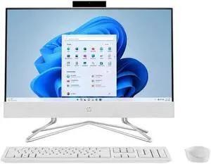 HP 21.5" All-in-One PC, Intel Pentium Silver J5040, 8GB SDRAM, 128GB SSD, Snow White, Windows 11 Home in S mode, 22-dd0143w Desktop Computer
