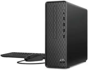HP Slim Desktop S01-aF2020 Desktop, Intel Pentium Silver J5040, 8GB DDR4, Intel UHD Graphics 605, 256GB SSD, 1TB HDD, Windows 11 Home, Black, 318L7AA#ABA