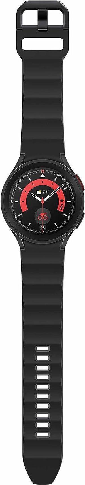 SAMSUNG Galaxy Watch5 Pro Bespoke Edition 45mm Bluetooth Smartwatch, Body, Health, Fitness, Sleep Tracker, Sapphire Crystal Glass, Titanium Frame, US Version, Black Rugged Sport Band, Black
