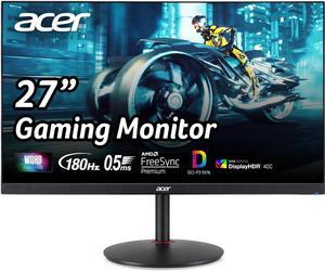 Acer Nitro 27" WQHD 2560 x 1440 PC Gaming Monitor | AMD FreeSync Premium | Up to 180Hz Refresh | Up to 0.5ms | HDR400 | DCI-P3 95% | 1 x Display Port 1.2 & 2 x HDMI 2.0 | XV272U V3bmiiprx