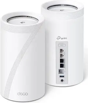 TP-Link Deco BE33000 Quad-Band WiFi 7 Mesh System (Deco BE95) for Whole Home Coverage up to 7800 Sq.Ft with AI-Driven Smart Antennas, 10G Multi-Gig Ethernet ports, Replaces Router and Extender(2-pack)