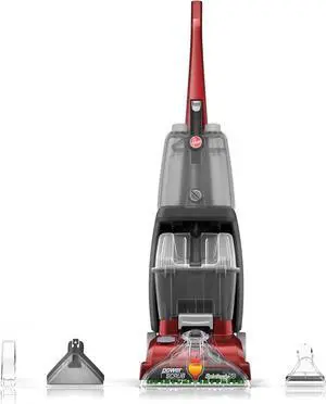 Hoover PowerScrub Deluxe Carpet Cleaner Machine, Upright Shampooer, FH50150NC, Red