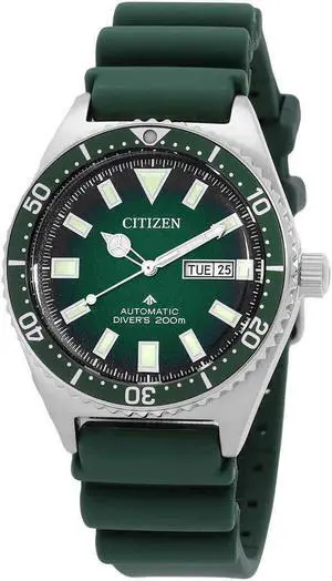 Citizen Analog Green Dial Men's Watch-NY0121-09X, Green, Modern