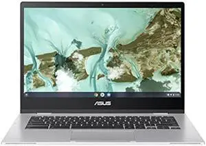 ASUS Chromebook CX1, 14" Full HD NanoEdge Display, Intel Celeron N3350 Processor, 64GB eMMC Storage, 4GB RAM, Chrome OS, Transparent Silver, CX1400CNA-AS44F