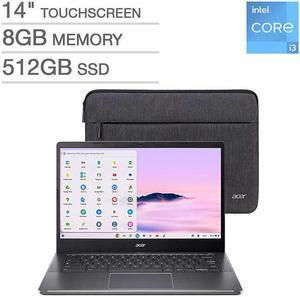 Acer Chromebook Plus 14 Touchscreen Laptop Intel Core i3-N305 - Protective Sleeve Included 8GB RAM 512GB SSD