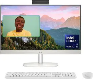 HP 24 inch All-in-One Desktop PC, FHD Display, Intel Core Ultra 5 125U, 8 GB RAM, 512 GB SSD, Intel Graphics, Windows 11 Home, 24-cr1070 (2024)