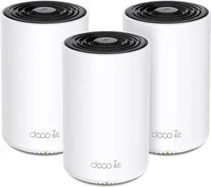 TP-Link Deco AXE4900 Tri-Band WiFi 6E Mesh WiFi System (Deco XE70 Pro)| 2.5G WAN/LAN Ports | 4.9 Gbps Wi-Fi | 7,200 Sq. Ft Coverage | Connect up to 200 Devices | New 6 GHz Band | 3-Pack |2024 Release