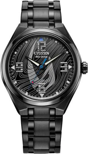 Citizen Men's Eco-Drive Star Wars Mandalorian Black IP Stainless Steel Watch AW2045-57W