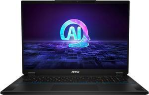 MSI Stealth 18 AI Studio 18 240Hz QHD+ Gaming Laptop: Intel Ultra 9-185H, NVIDIA Geforce RTX 4080, 32GB DDR5, 1TB NVMe SSD, Cooler Boost 5, Win 11: Black A1VHG-019US