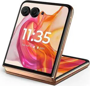 Motorola razr+ | 2024 | Unlocked | Made for US 12/256 | 50MP Camera | Peach Fuzz Smartphone Cell Phone