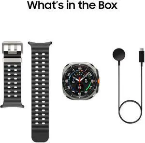 SAMSUNG Galaxy Watch Ultra 47mm LTE AI Smartwatch w/Energy Score, Wellness Tips, Heart Rate Tracking, Sleep Monitor, Fitness Tracker, GPS, 2024,Titanium Silver