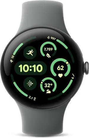 Google Pixel Watch 3 (45mm) - Android Smartwatch with Heart Rate Tracking, Advanced Running from Fitbit, Fitness Insights, 24-Hour Battery - Matte Hazel Aluminum Case - Hazel Band - Wi-Fi