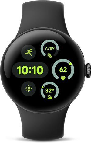 Google Pixel Watch 3 (41mm) - Android Smartwatch with Heart Rate Tracking, Advanced Running from Fitbit, Fitness Insights, 24-Hour Battery - Matte Black Aluminum Case - Obsidian Band - Wi-Fi