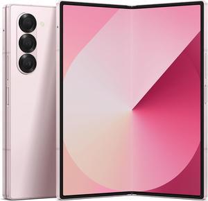 SAMSUNG Galaxy Z Fold 6 AI Cell Phone, 256GB Unlocked Android Smartphone, Circle to Search, Handsfree Live Interpreter, AI Photo Edits, Large Screen, 2024 Pink