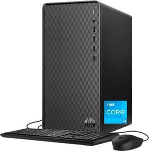 HP Desktop PC, 12th Generation Intel Core i3-12100, 8 GB SDRAM, 512 GB SSD, Intel UHD Graphics 730, Windows 11 Home, M01-F2030 (2024)