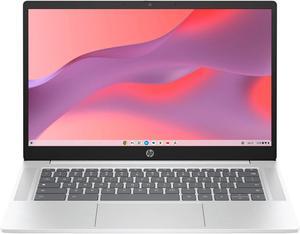 HP Chromebook 14 inch Laptop Intel Processor N200 4GB RAM 128GB UFS Glacier Silver