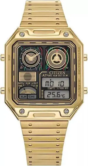 Citizen Men's Star Wars C-3PO Gold Chronograph Ana-Digi Temp Quartz Watch