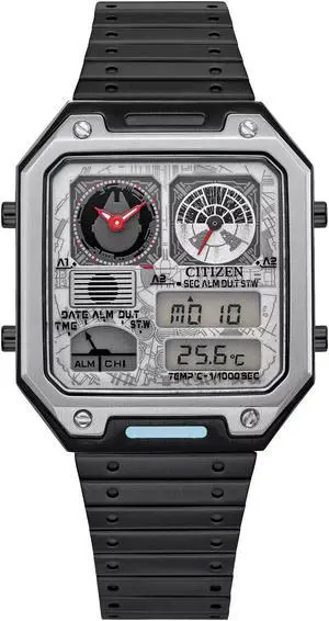 Citizen Men's Star Wars Vintage Ana-Digi Quartz Stainless Steel Watch, Rectangular
