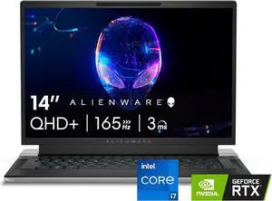 Dell Alienware x14 R2 Gaming Laptop 14" QHD+ 165Hz G-Sync, Intel Core i7-13620H, NVIDIA GeForce RTX 4060 8GB, 32GB RAM, 1TB SSD, Windows 11 Home, AlienFX Backlit US Keyboard, Lunar Silver