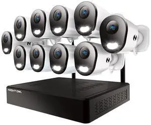 Night Owl 10-CH Wi-Fi NVR Security System, 2TB 10 Plug-In 4K Cameras
Surveillance