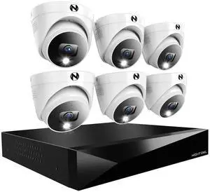 Night Owl 2-Way Audio 12-CH DVR Security System, 1TB 6 Wired 2K Cameras